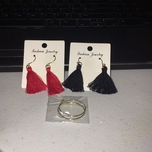 NEW 3 earring bundle! Two tassel and one hoop